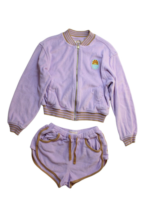 A Purple Shorts Sets from Gingersnaps in size 8Y for girl. (Front View)