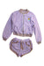 A Purple Shorts Sets from Gingersnaps in size 8Y for girl. (Front View)
