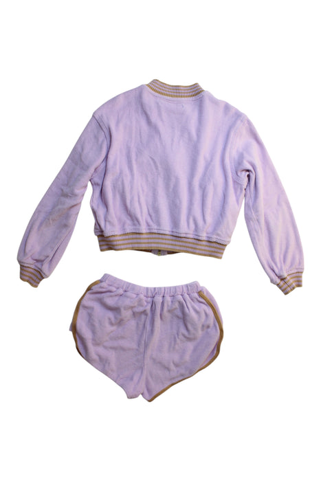 A Purple Shorts Sets from Gingersnaps in size 8Y for girl. (Back View)