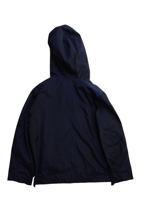 A Navy Rain Jackets from Burberry in size 6T for neutral. (Back View)