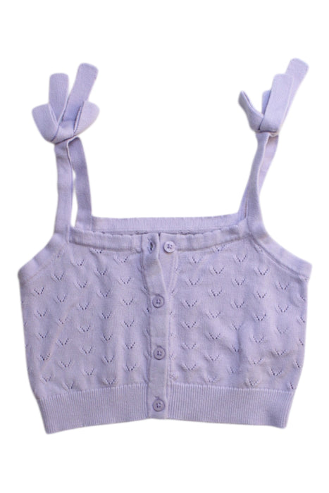 A Purple Sleeveless Tops from Gingersnaps in size 6T for girl. (Front View)