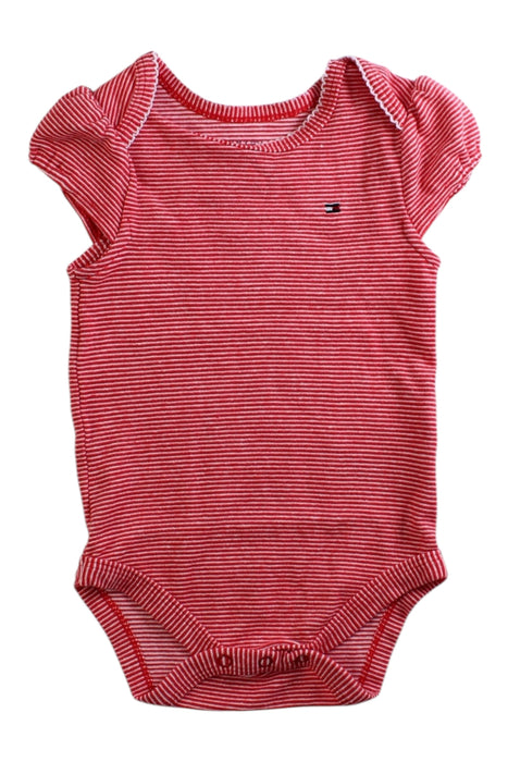 A Red Short Sleeve Bodysuits from Tommy Hilfiger in size 6-12M for girl. (Back View)