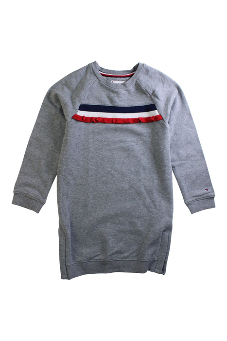 A Grey Sweater Dresses from Tommy Hilfiger in size 4T for girl. (Front View)