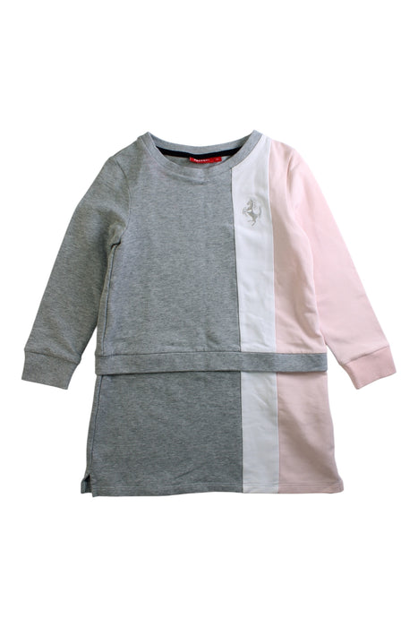 A Grey Sweater Dresses from Ferrari in size 4T for girl. (Front View)