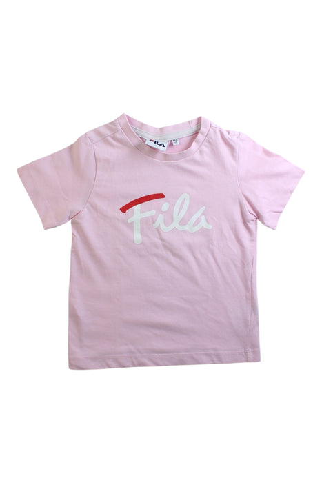 A Pink Short Sleeve T Shirts from Fila in size 4T for girl. (Front View)