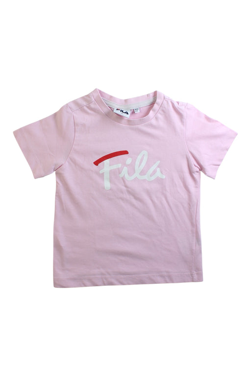 A Pink Short Sleeve T Shirts from Fila in size 4T for girl. (Front View)