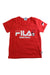 A Red Short Sleeve T Shirts from Fila in size 4T for girl. (Front View)