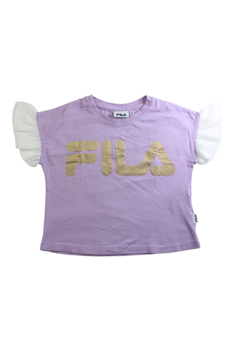 A Purple Short Sleeve Tops from Fila in size 4T for girl. (Front View)