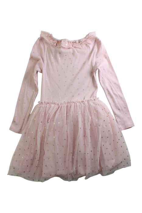 A Pink Long Sleeve Dresses from Boden in size 5T for girl. (Back View)