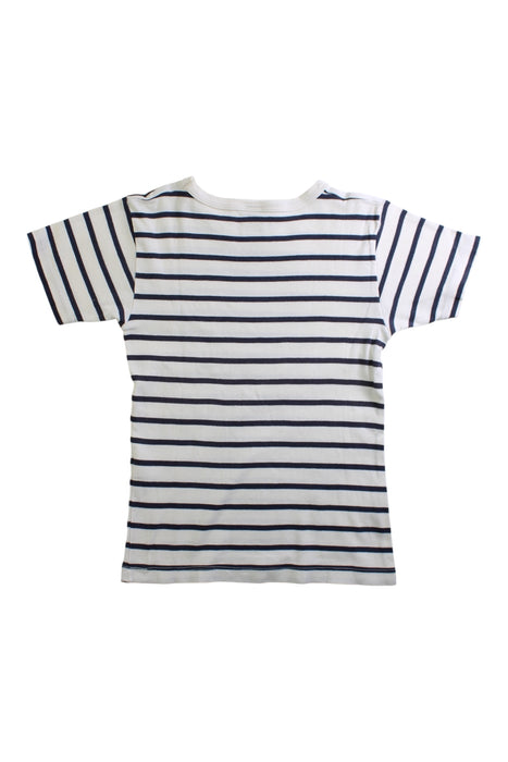 A Navy Short Sleeve T Shirts from Petit Bateau in size 6T for boy. (Back View)