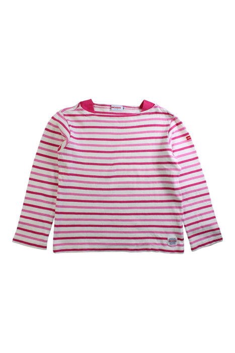 A Pink Long Sleeve Tops from Miki House in size 7Y for girl. (Front View)