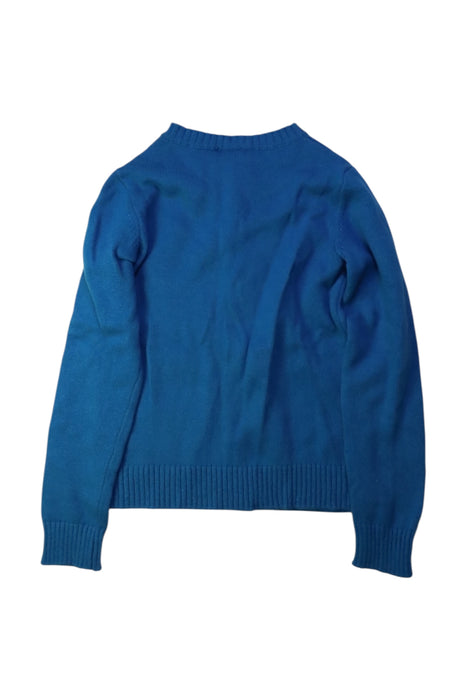 A Blue Cardigans from Jacadi in size 10Y for neutral. (Back View)