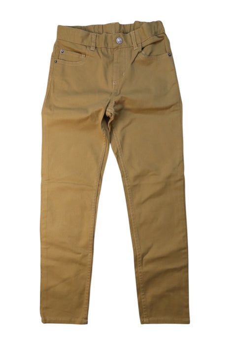A Brown Casual Pants from Petit Bateau in size 8Y for boy. (Front View)