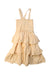 A Yellow Sleeveless Dresses from Seed in size 5T for girl. (Back View)