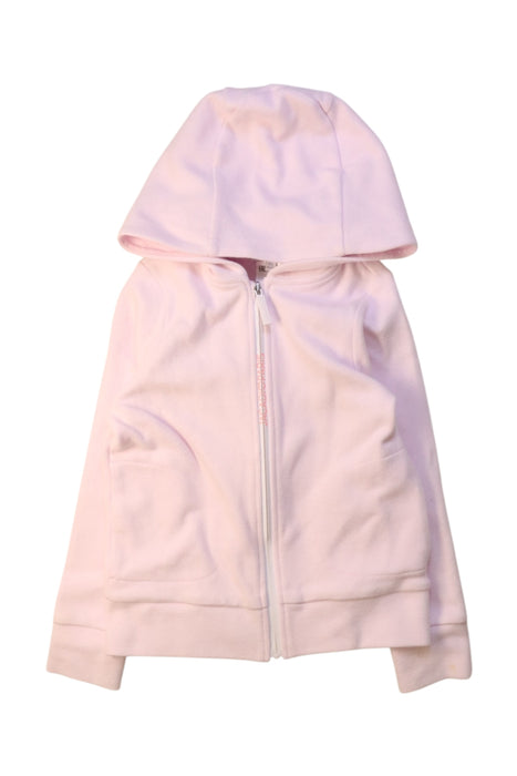A Pink Hooded Sweatshirts from Jacadi in size 6T for girl. (Front View)