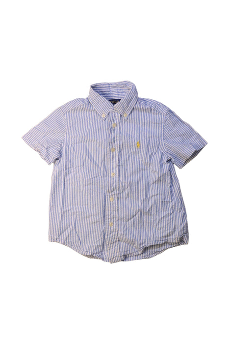 A Blue Short Sleeve Shirts from Polo Ralph Lauren in size 4T for boy. (Front View)
