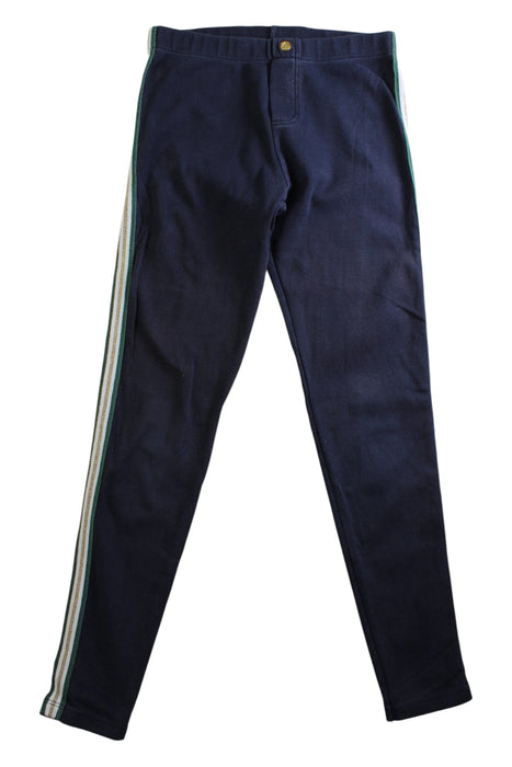 A Navy Casual Pants from Petit Bateau in size 10Y for girl. (Front View)