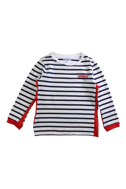 A White Long Sleeve T Shirts from Jacadi in size 6T for boy. (Front View)