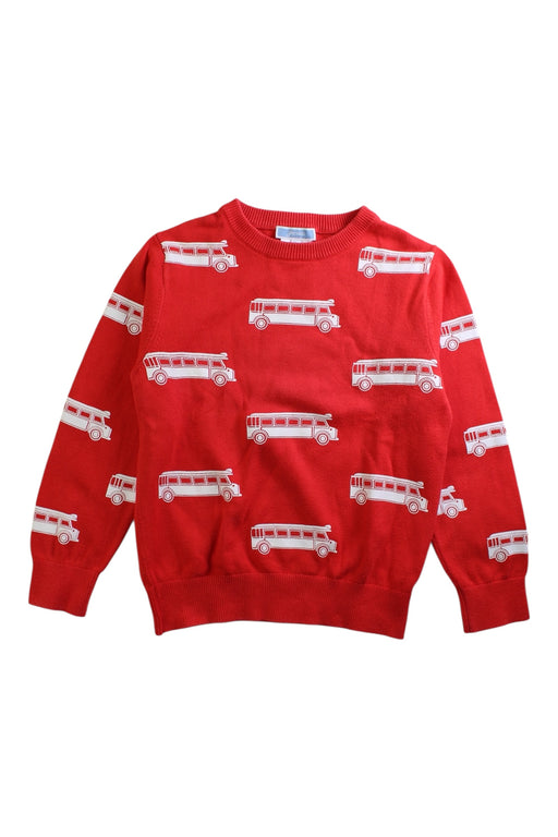 A Red Crewneck Sweatshirts from Jacadi in size 6T for boy. (Front View)