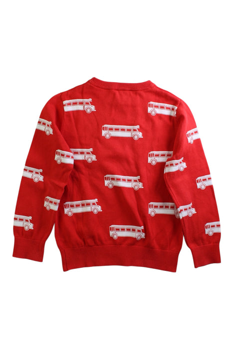 A Red Crewneck Sweatshirts from Jacadi in size 6T for boy. (Back View)