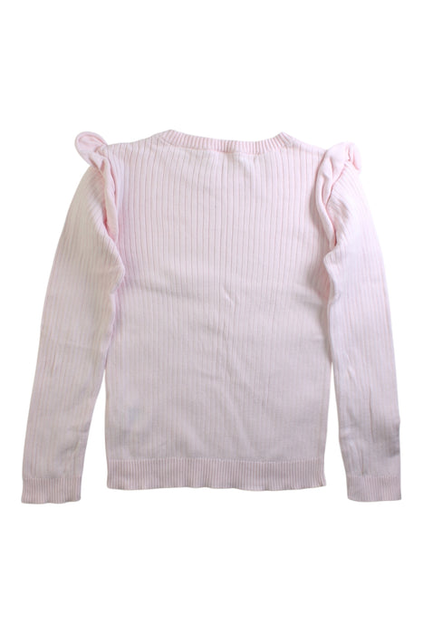 A Pink Long Sleeve Tops from Seed in size 6T for girl. (Back View)