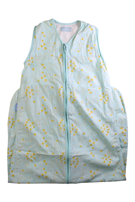 A Blue Sleepsacs from Grobag in size 3T for neutral. (Front View)