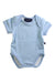 A Blue Short Sleeve Bodysuits from Toobydoo in size 0-3M for boy. (Front View)
