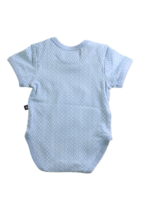 A Blue Short Sleeve Bodysuits from Toobydoo in size 0-3M for boy. (Back View)