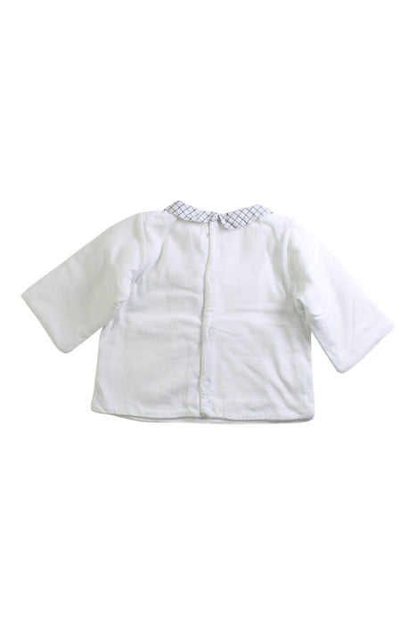 A White Long Sleeve Shirts from Jacadi in size 0-3M for boy. (Back View)