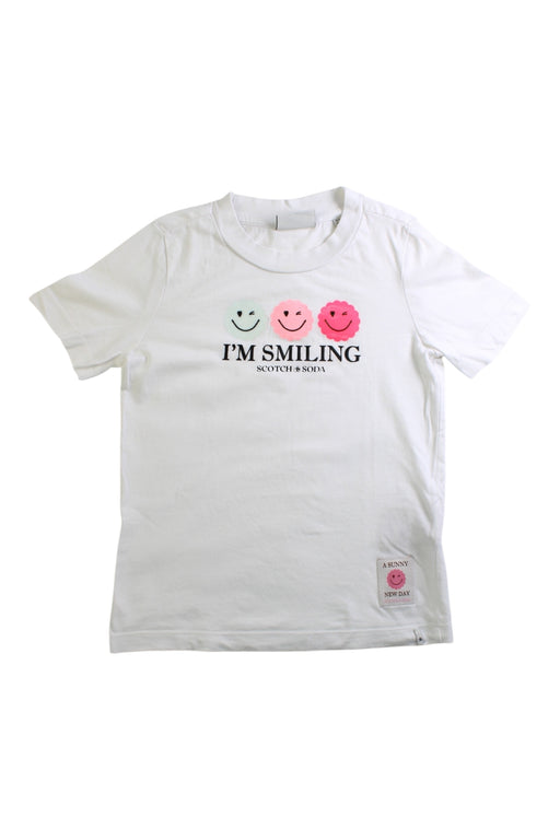 A White Short Sleeve T Shirts from Scotch & Soda in size 6T for girl. (Front View)