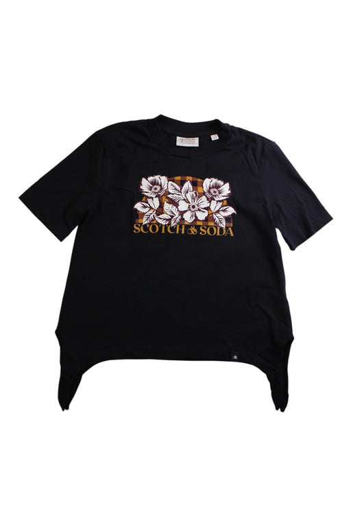 A Black Short Sleeve T Shirts from Scotch & Soda in size 6T for girl. (Front View)