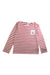 A Red Long Sleeve T Shirts from Petit Bateau in size 8Y for girl. (Front View)