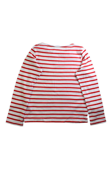 A Red Long Sleeve T Shirts from Petit Bateau in size 8Y for girl. (Back View)