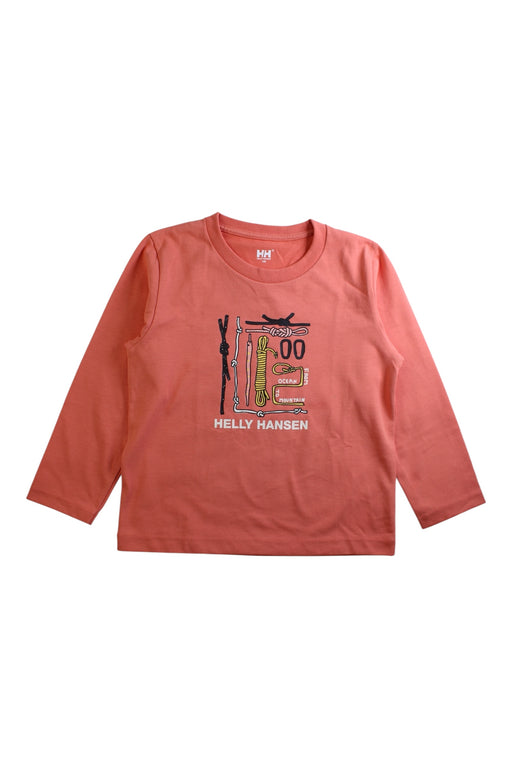 A Red Long Sleeve T Shirts from Helly Hansen in size 5T for girl. (Front View)