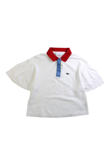 A Multicolour Short Sleeve Polos from Lacoste in size 6T for girl. (Front View)