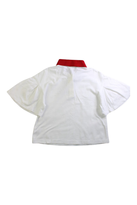 A Multicolour Short Sleeve Polos from Lacoste in size 6T for girl. (Back View)