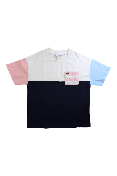 A Multicolour Short Sleeve T Shirts from Lacoste in size 6T for girl. (Front View)