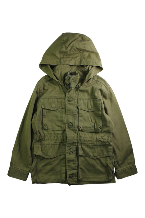 A Green Lightweight Jackets from Crewcuts in size 6T for girl. (Front View)