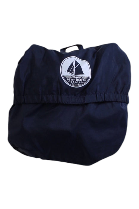 A Navy Rain Jackets from Petit Bateau in size 6T for neutral. (Front View)