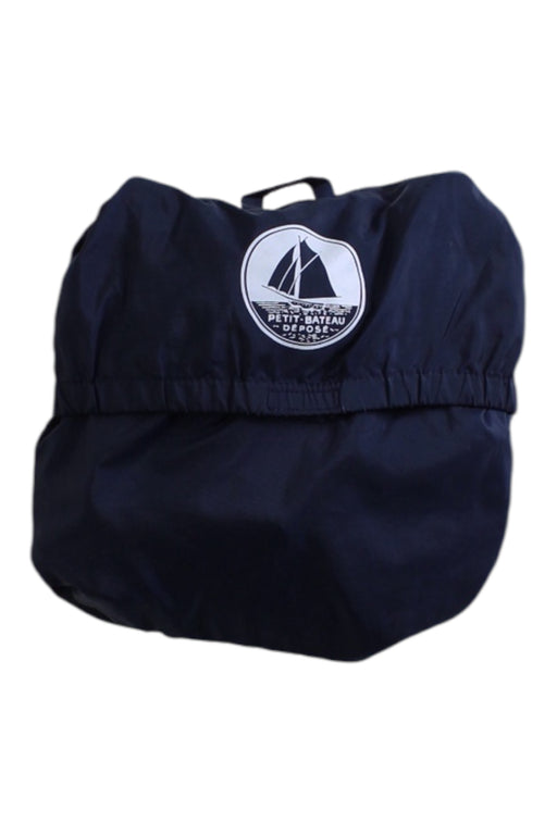 A Navy Rain Jackets from Petit Bateau in size 6T for neutral. (Front View)