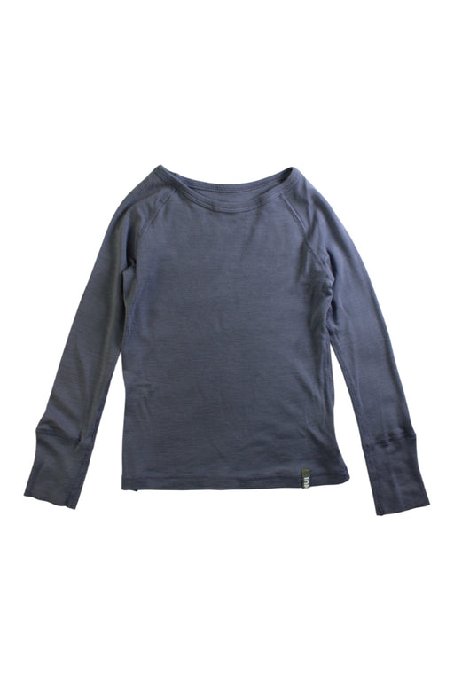 A Grey Long Sleeve T Shirts from Nui Organics in size 6T for girl. (Front View)