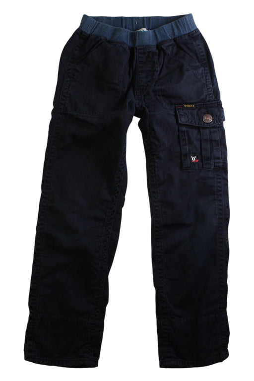 A Navy Casual Pants from Double B Mikihouse in size 5T for boy. (Front View)
