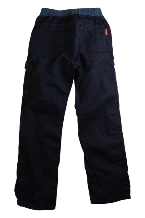 A Navy Casual Pants from Double B Mikihouse in size 5T for boy. (Back View)