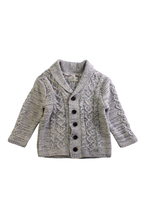 A Grey Cardigans from Peek in size 12-18M for girl. (Front View)