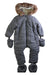A Grey Snowsuits from Silver Cross in size 18-24M for boy. (Front View)