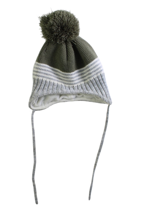 A Green Winter Hats from Sterntaler in size 12-18M for boy. (Front View)