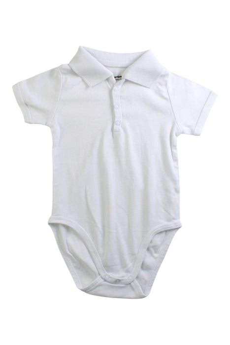 A White Short Sleeve Bodysuits from Vertbaudet in size 2T for boy. (Front View)