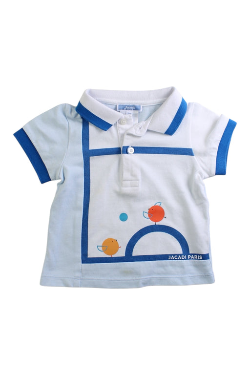 A Blue Short Sleeve Polos from Jacadi in size 12-18M for boy. (Front View)