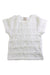 A White Short Sleeve Tops from Petit Main in size 18-24M for girl. (Front View)