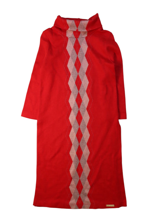 A Red Sweater Dresses from I Pinco Pallino in size 4T for girl. (Front View)